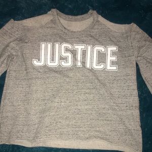 Girls Justice cropped long sleeve shirt